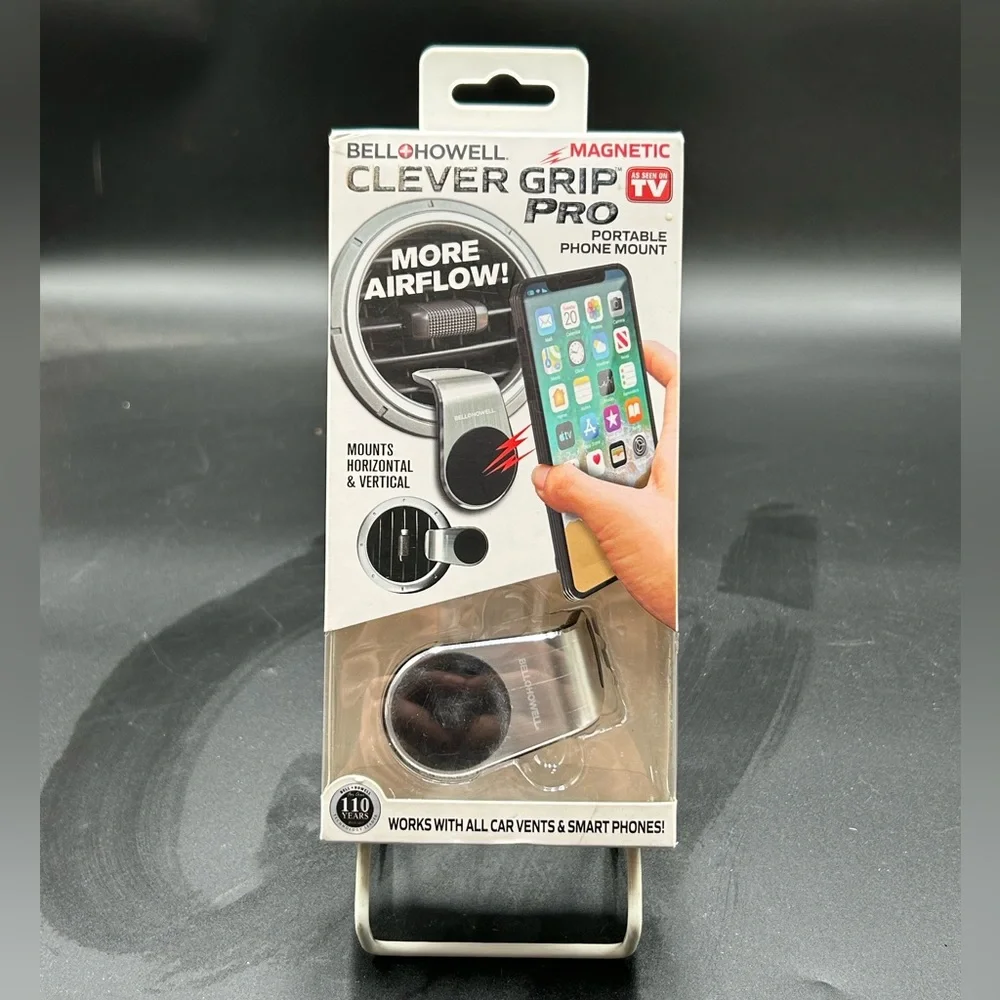 Clever Grip Pro Magnetic Phone Mount - Black by Bell Howell